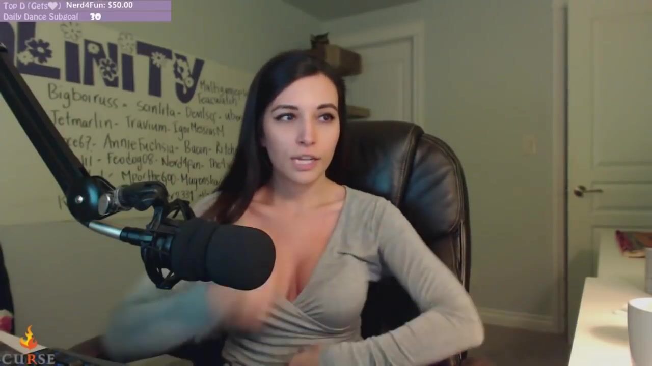 Alinity plays with her boobs