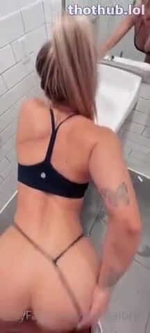 TheRealBrittFit Bathroom sex