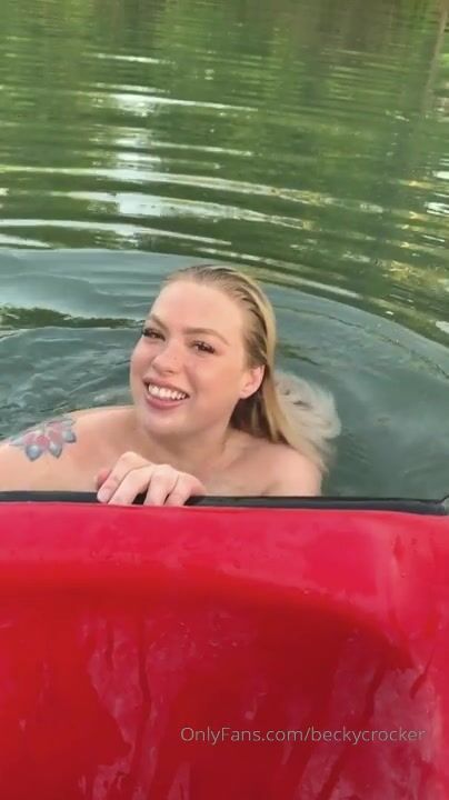 Becky swimming