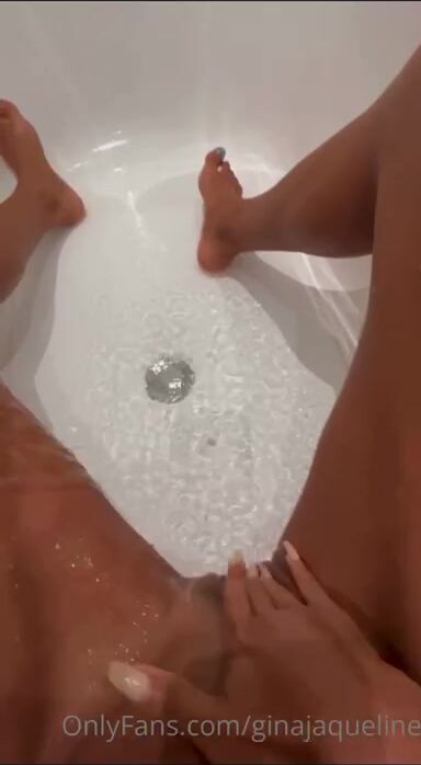 Gina Jaqueline pussy play in bathtub