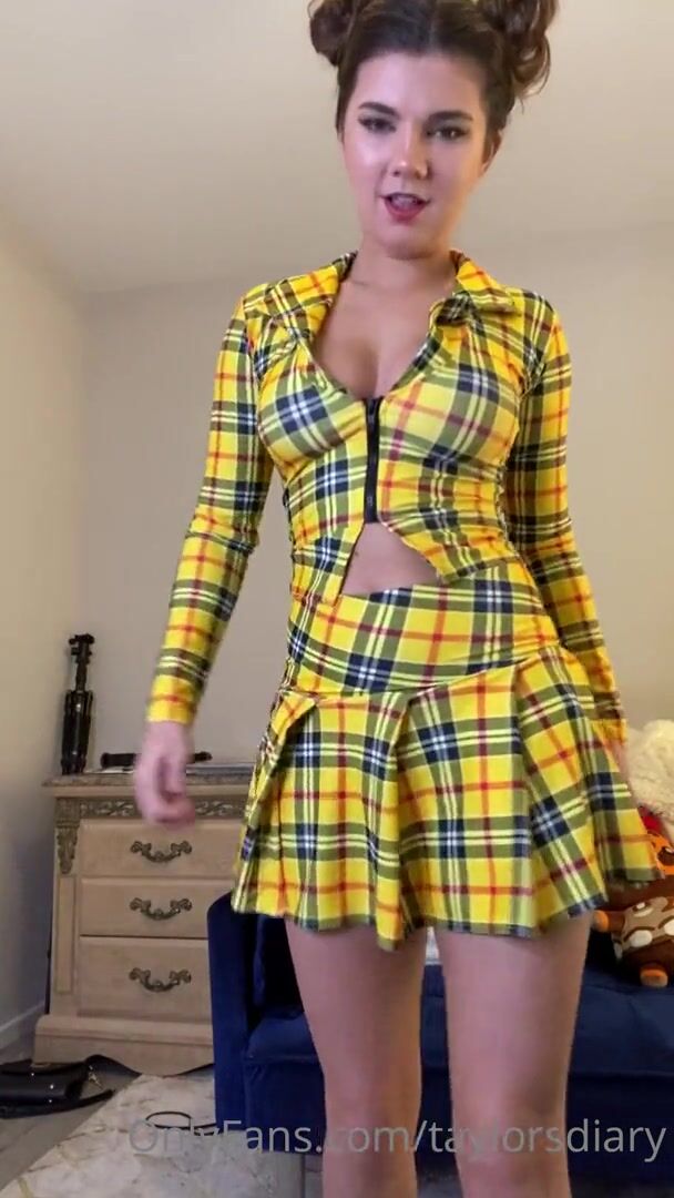 Dare Taylor Yellow Skirt Strip Tease
