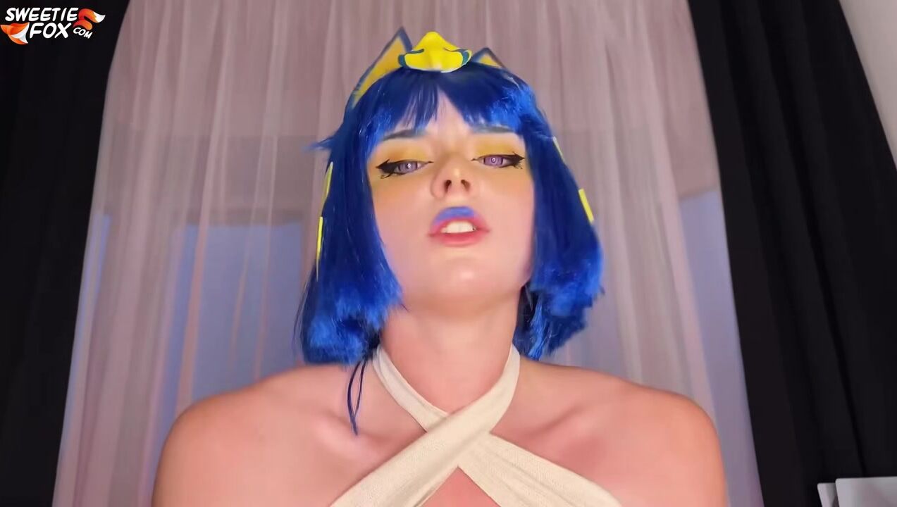 Sweetie Fox - Cosplay Ankha Cowgirl And Deep Blowjob