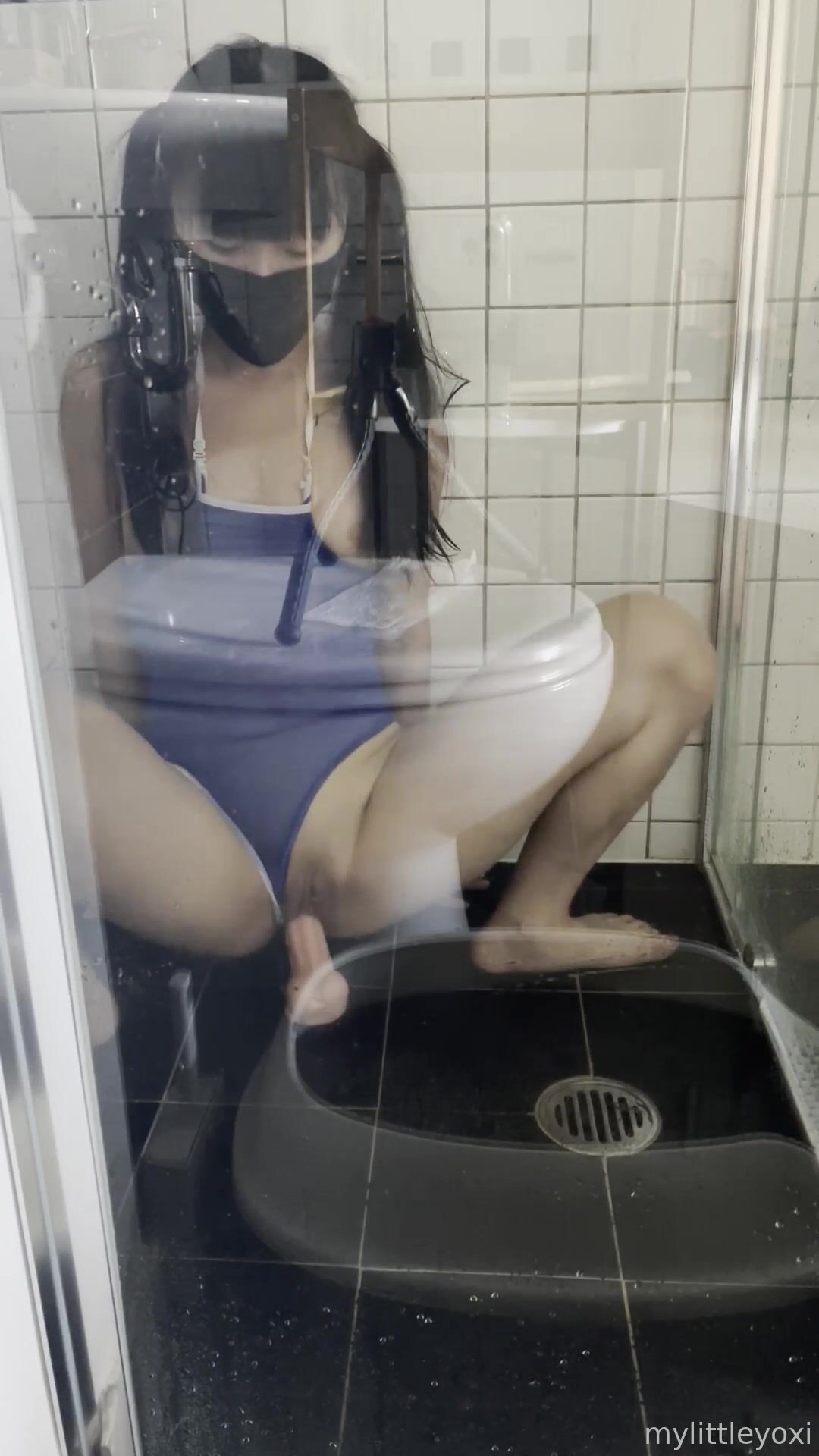 mylittleyoxi shower dildo sex